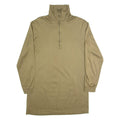 TEXTILES VERTRAUEN Mens T-Shirt Green Long Sleeve 1/2 Zip M