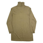 TEXTILES VERTRAUEN Mens T-Shirt Green Long Sleeve 1/2 Zip M