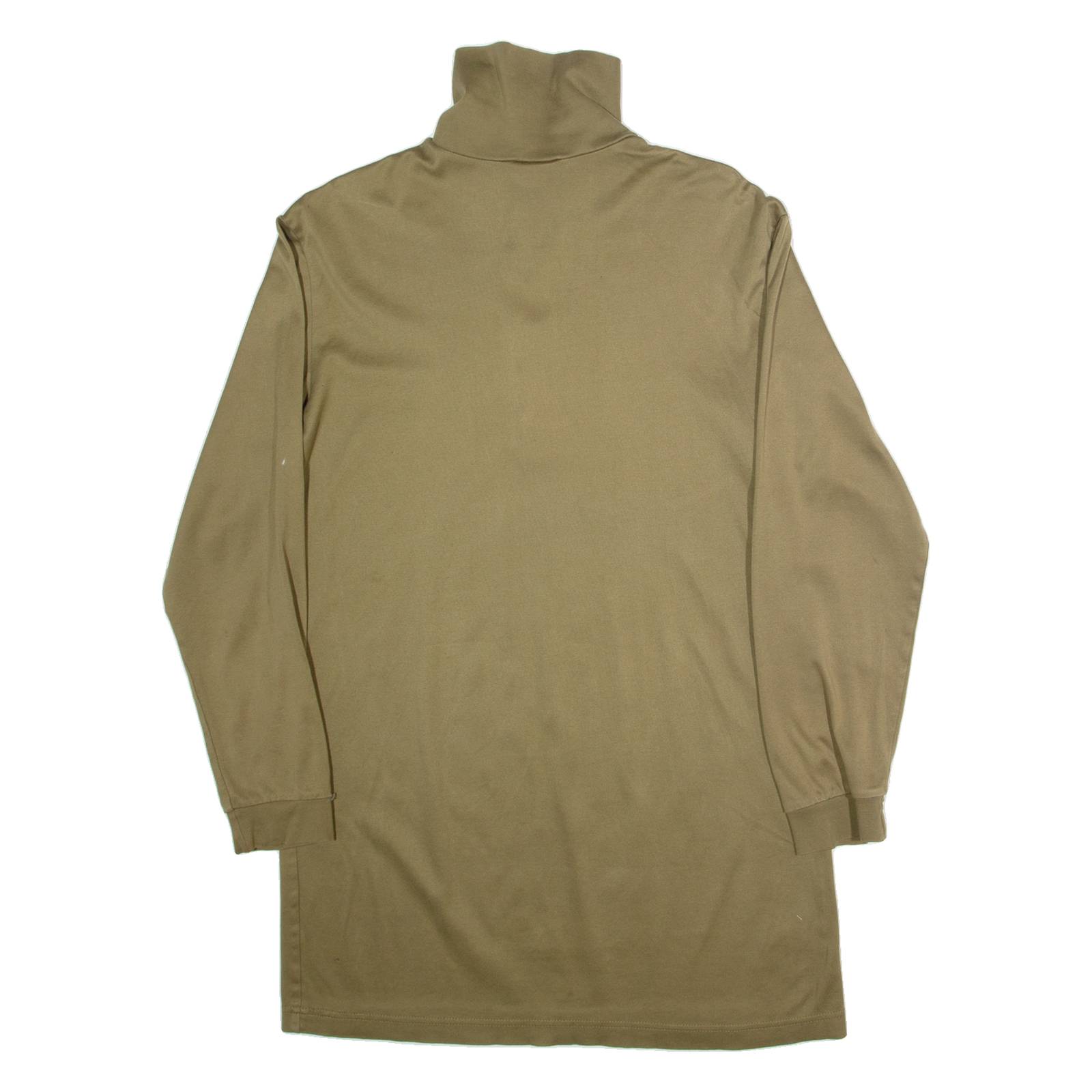 TEXTILES VERTRAUEN Mens T-Shirt Green Long Sleeve 1/2 Zip M