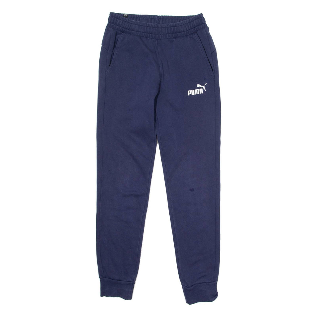 PUMA Mens Joggers Blue Tapered S W28 L29