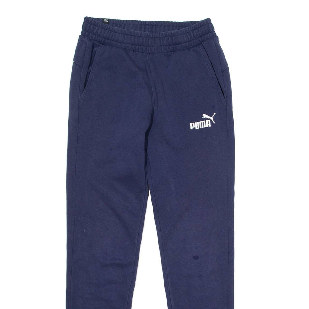 PUMA Mens Joggers Blue Tapered S W28 L29