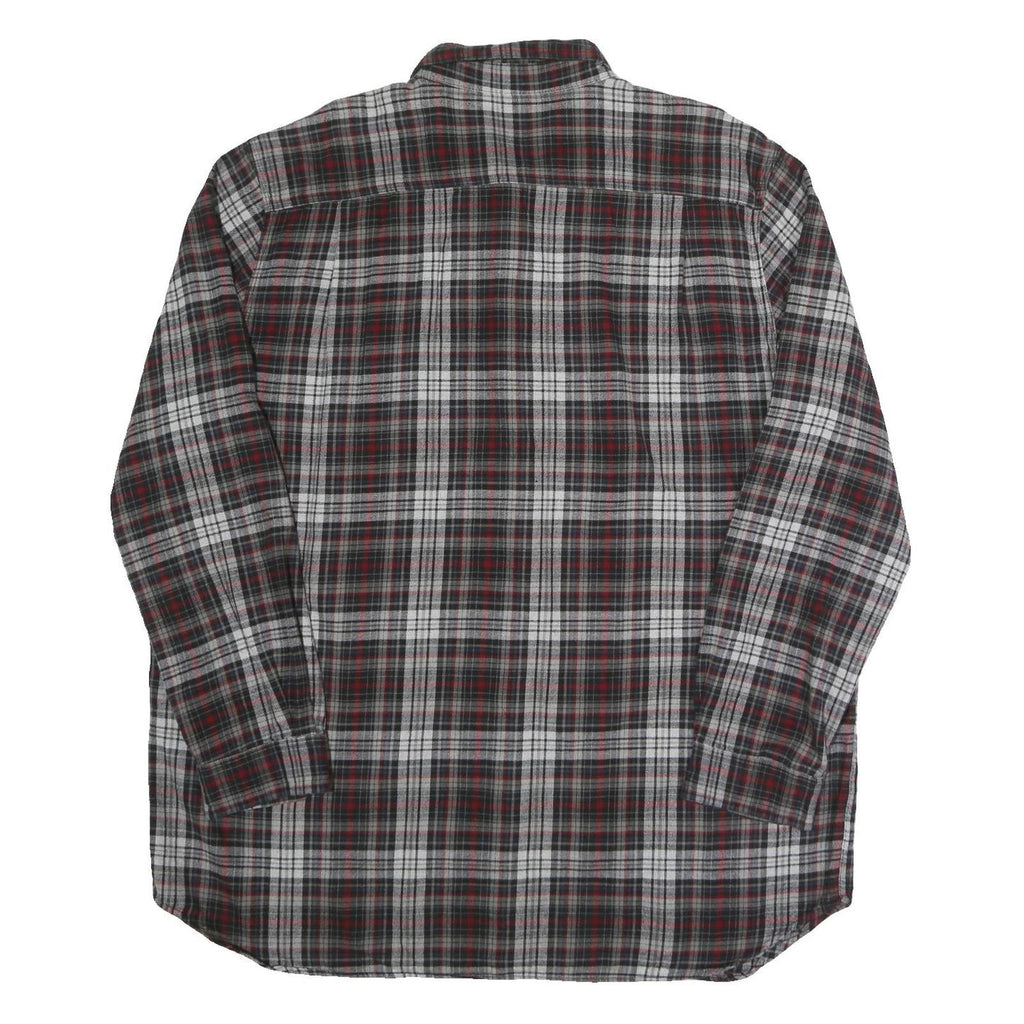 CARHARTT Mens Black & Red Plaid Cotton Shirt 2XL Button-Down Long Sleeve