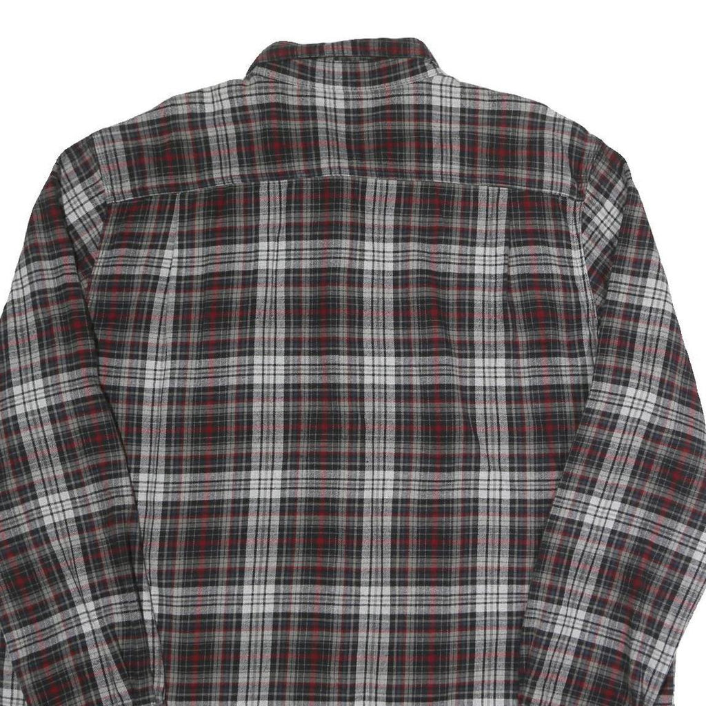 CARHARTT Mens Black & Red Plaid Cotton Shirt 2XL Button-Down Long Sleeve
