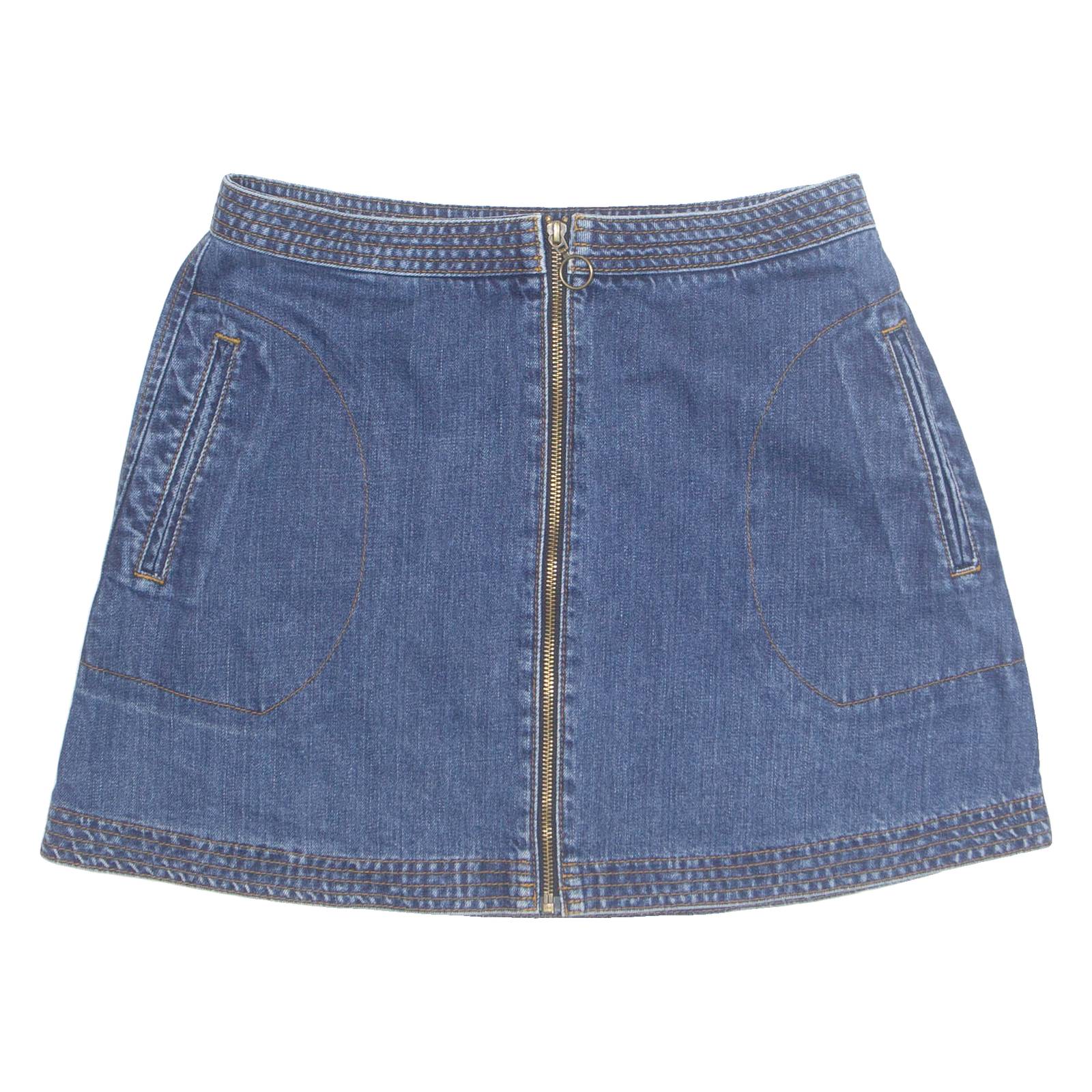 COOPERATIVE Womens Mini Skirt Blue Short Denim M