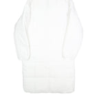 NIKE Mens White Long Sleeve Zip Up Puffer Jacket S Polyester Lightweight Hooded