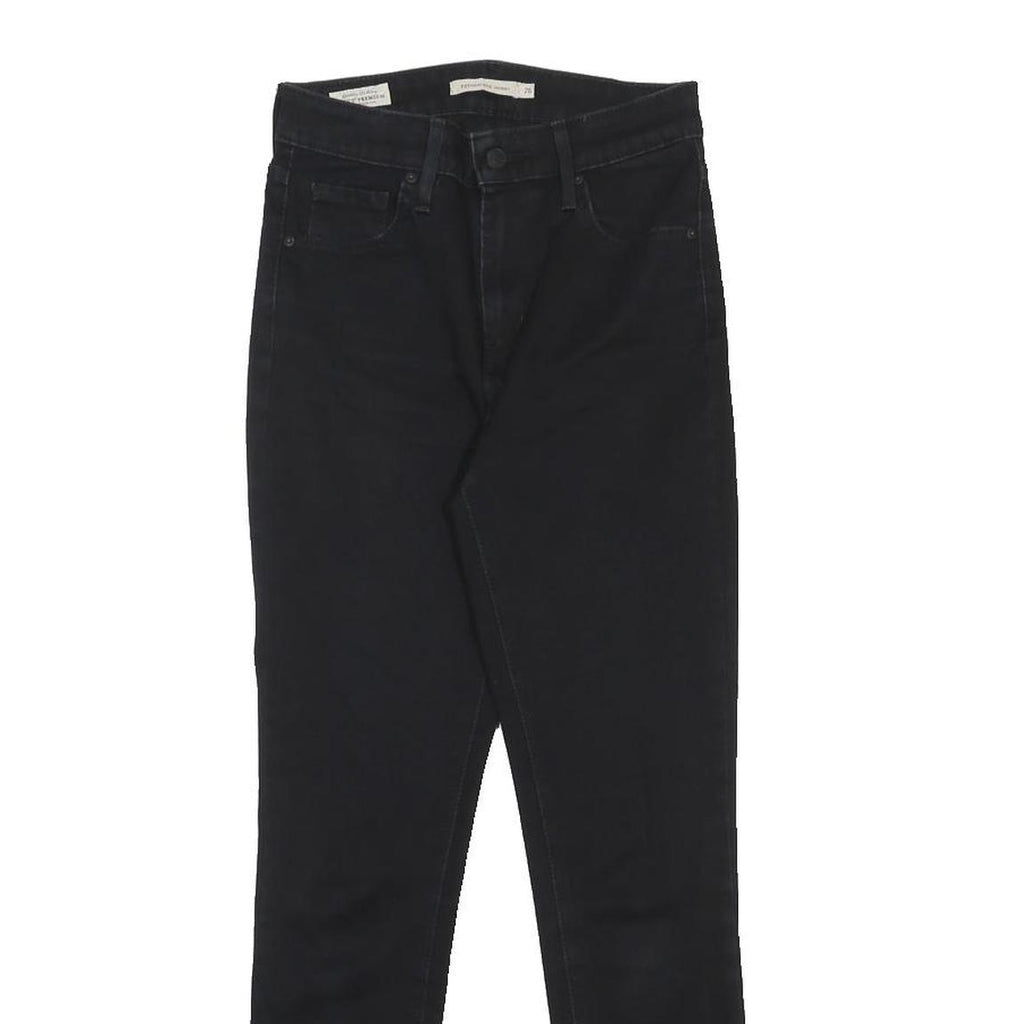 LEVI'S 721 BIG E Womens Jeans Black Slim Skinny Denim Medium W26 L28 Slim Fit