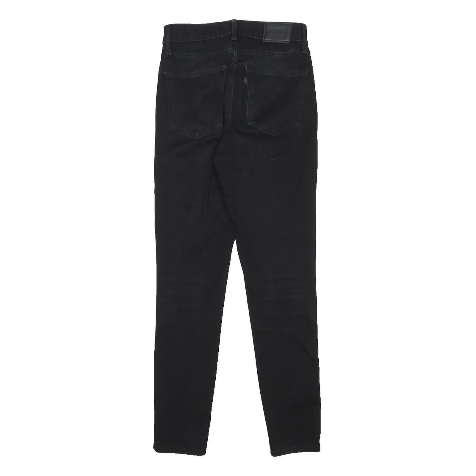 LEVI'S 721 BIG E Womens Jeans Black Slim Skinny Denim Medium W26 L28 Slim Fit