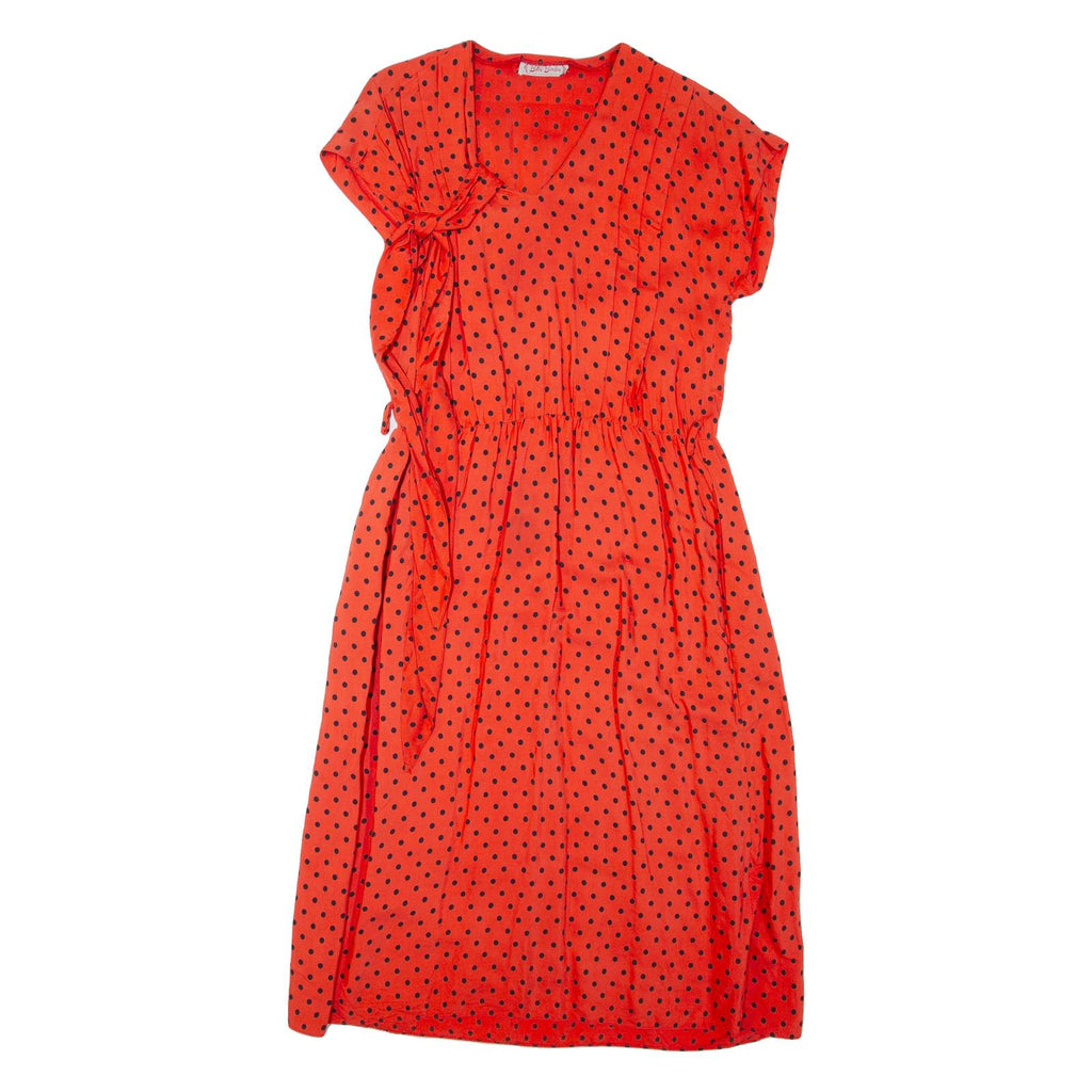 BETTY BARCLAY Womens Day Dress Orange Spotted Short Sleeve Knee Length M