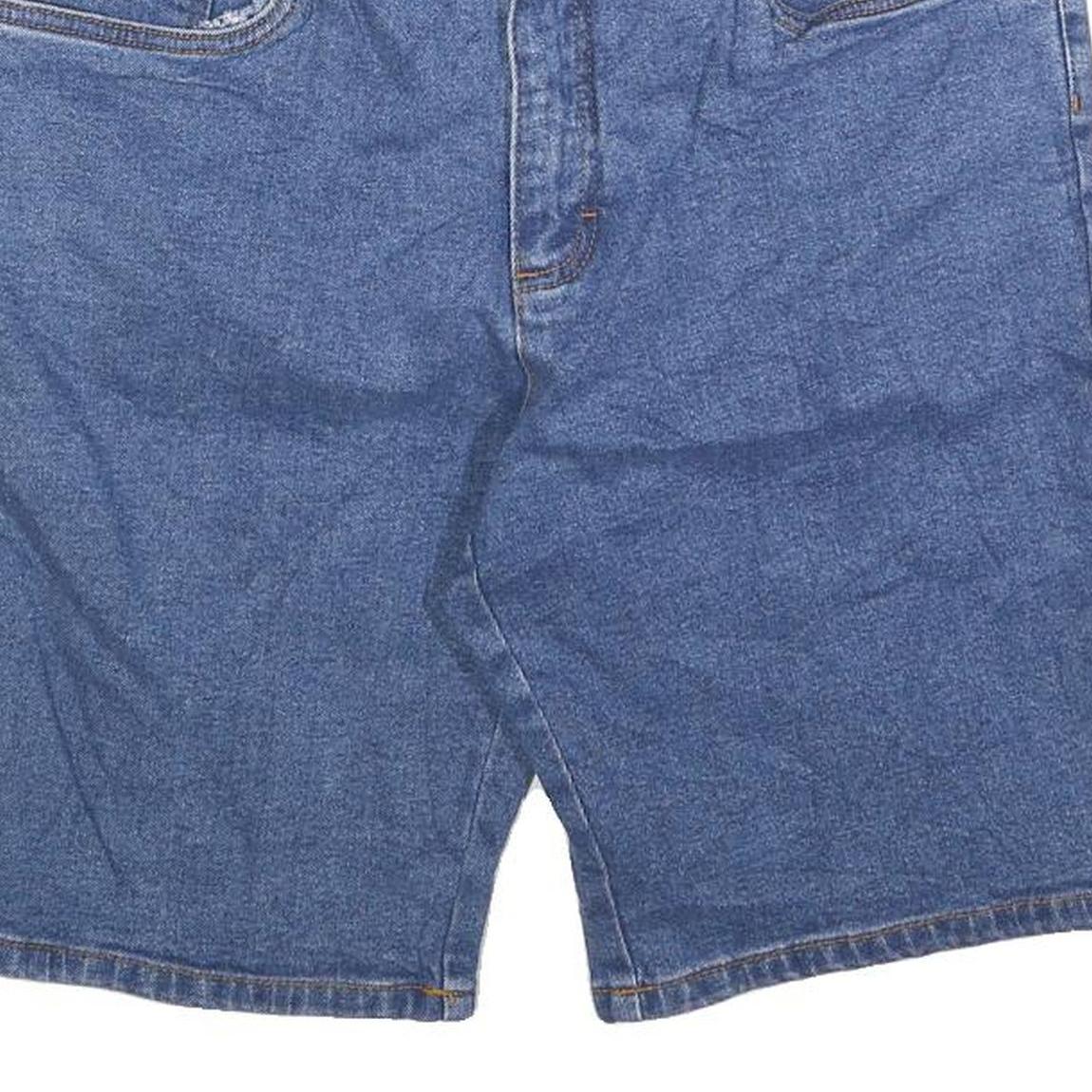 JOHN BANER Mens Shorts Blue Denim Casual L W36 Relaxed Fit Cotton Blend