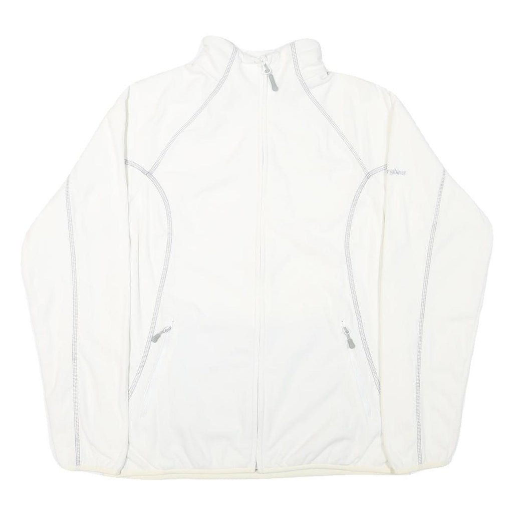 BERGHAUS Womens White Polyester Blend Zip-Up Jacket L Outdoor Lightweight
