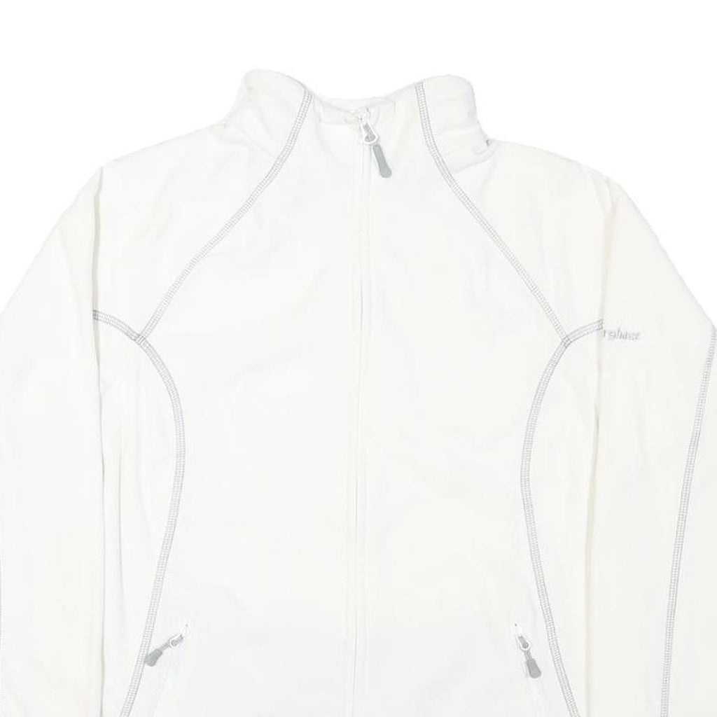 BERGHAUS Womens White Polyester Blend Zip-Up Jacket L Outdoor Lightweight