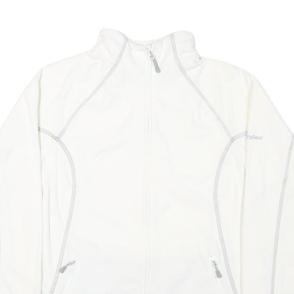 BERGHAUS Womens White Polyester Blend Zip-Up Jacket L Outdoor Lightweight
