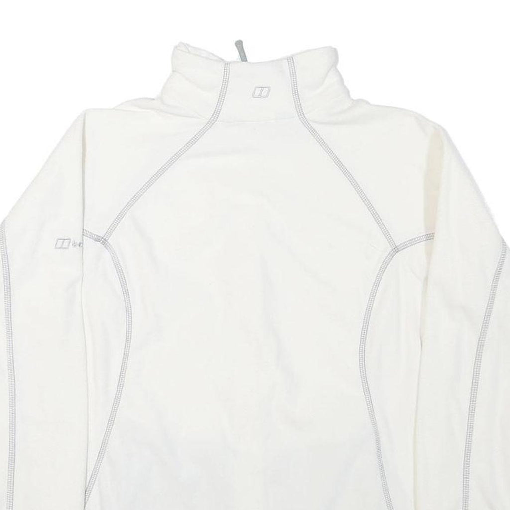 BERGHAUS Womens White Polyester Blend Zip-Up Jacket L Outdoor Lightweight