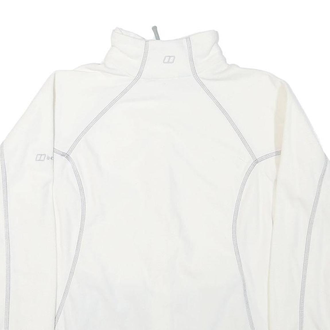 BERGHAUS Womens White Polyester Blend Zip-Up Jacket L Outdoor Lightweight