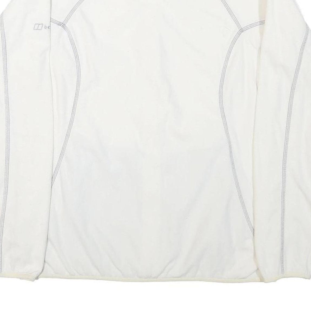 BERGHAUS Womens White Polyester Blend Zip-Up Jacket L Outdoor Lightweight