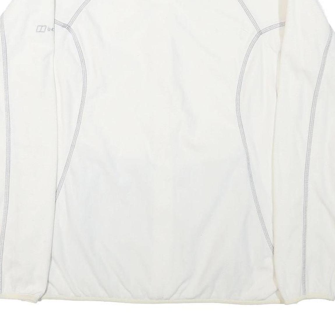 BERGHAUS Womens White Polyester Blend Zip-Up Jacket L Outdoor Lightweight