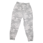 HOLLISTEER Mens Cotton Blend Grey Camo Regular Drawstring Trousers W28 L25