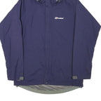 BERGHAUS Womens Blue Outdoor Jacket UK 10 Polyester Blend Hooded Zip Casual