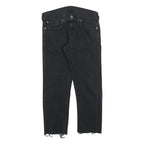 LEVI'S 511 Slim Mens Black Slim Skinny Denim Medium W30 L25 Raw Edge