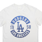 MLB Mens White Blue Los Angeles Dodgers Graphic T-Shirt M Short Sleeve Crew Neck