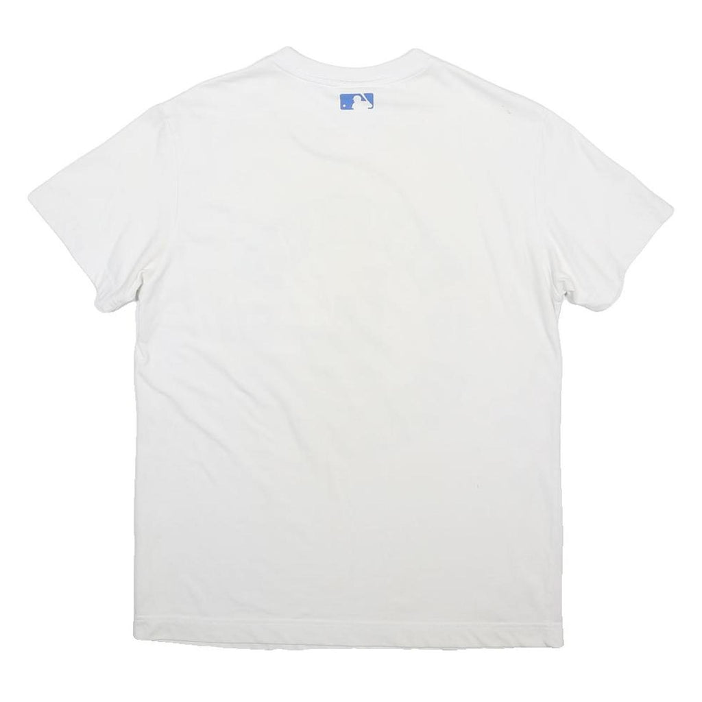 MLB Mens White Blue Los Angeles Dodgers Graphic T-Shirt M Short Sleeve Crew Neck