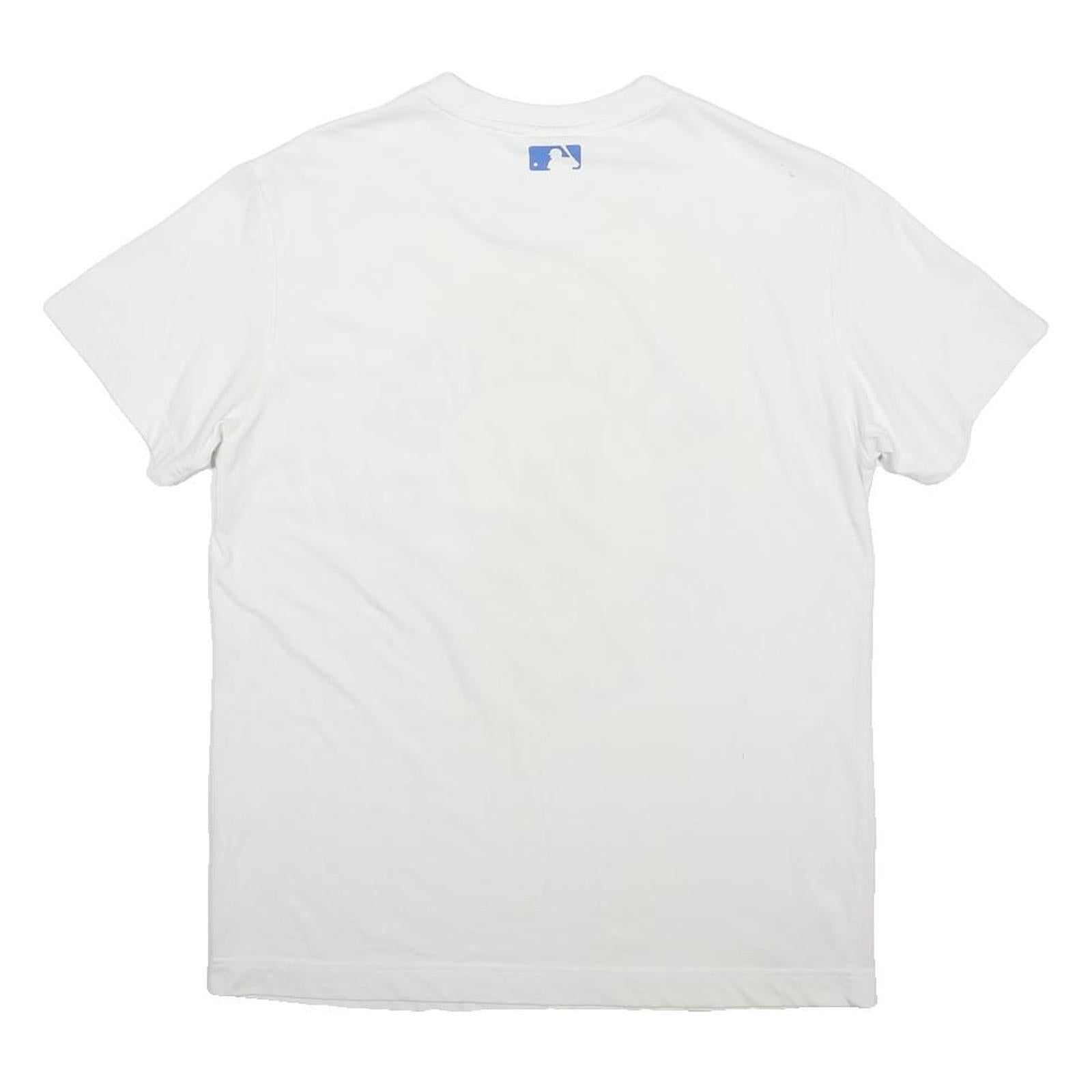 MLB Mens White Blue Los Angeles Dodgers Graphic T-Shirt M Short Sleeve Crew Neck