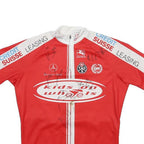 GIORDANA Signed Boys Red White Kids On Wheels Cycling T-Shirt 12Y Short Sleeve