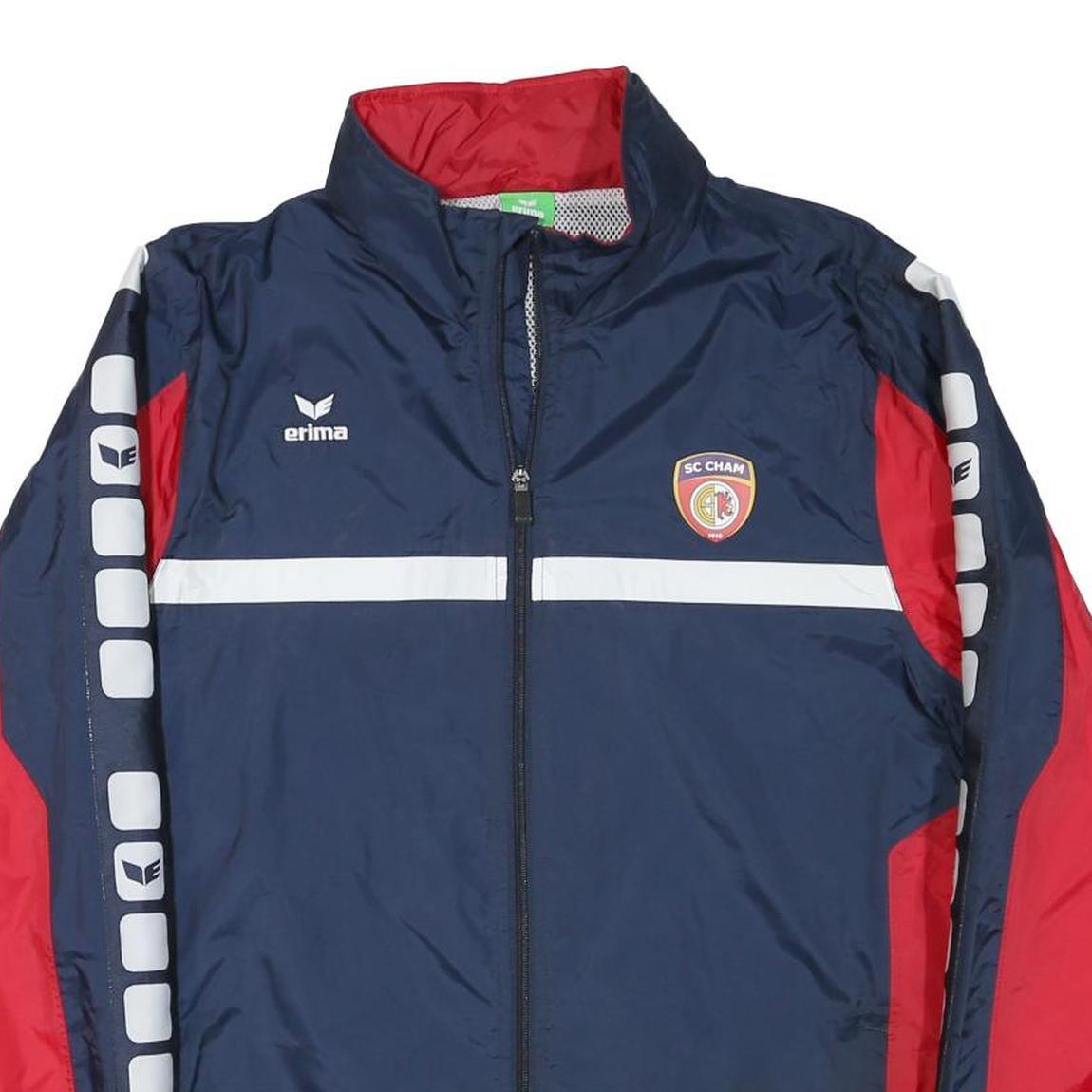 ERIMA Mens Blue & Red SC Cham Zip Jacket L Polyester Blend Sportswear