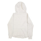 NIKE Womens White Pullover Hooded Hoodie M Cotton Blend Zip Up Casual