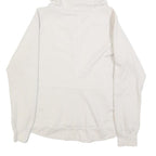 NIKE Womens White Pullover Hooded Hoodie M Cotton Blend Zip Up Casual