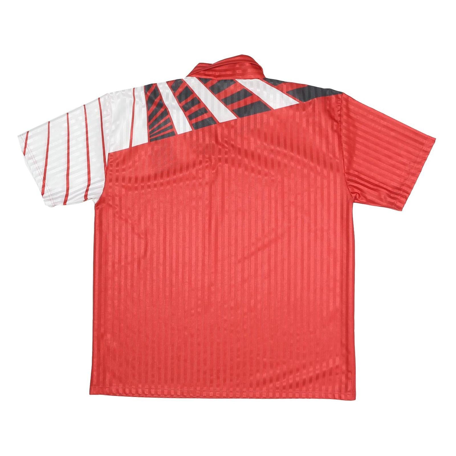 REEBOK Mens Red & White Short Sleeve Geometric Polo Shirt XL Polyester Sports