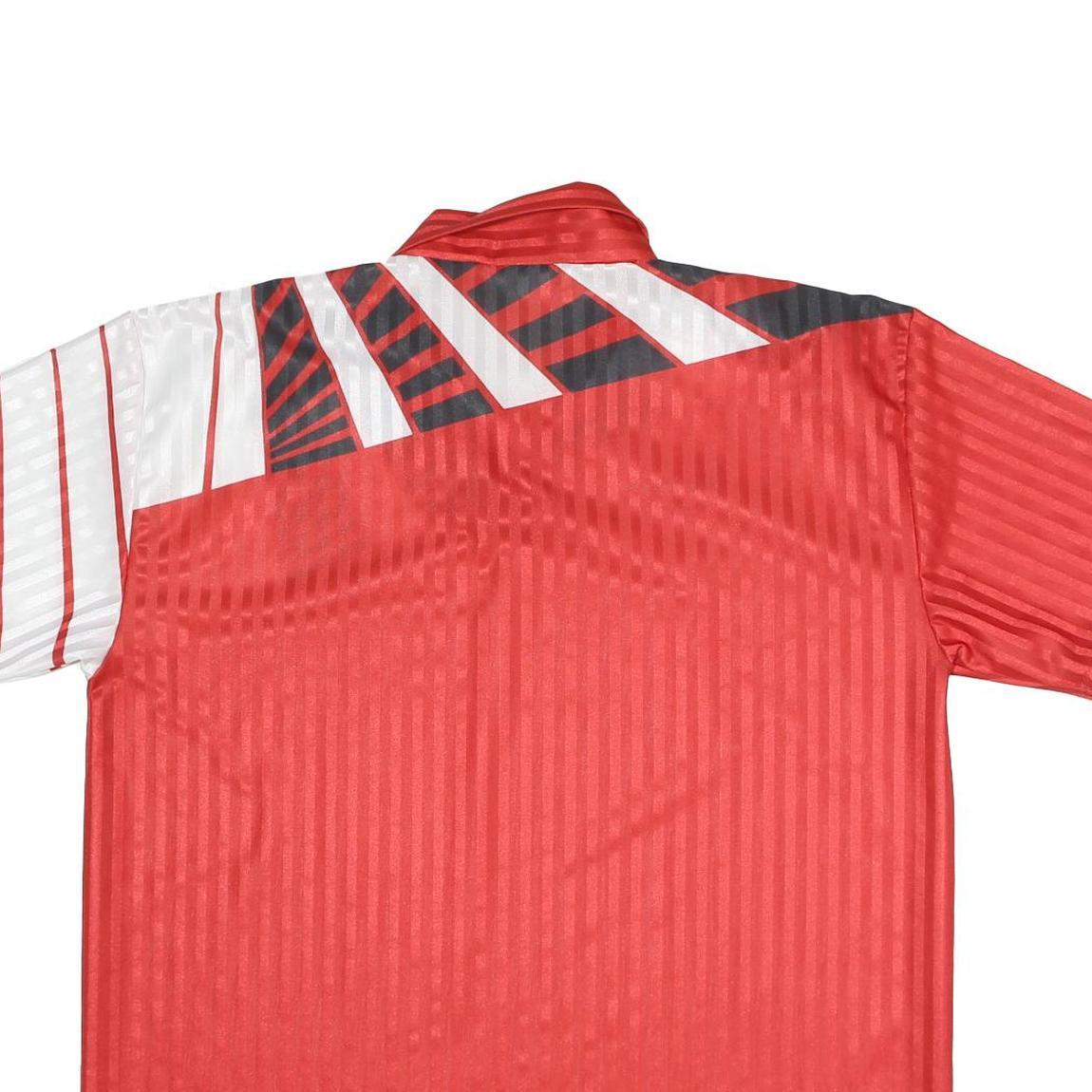 REEBOK Mens Red & White Short Sleeve Geometric Polo Shirt XL Polyester Sports