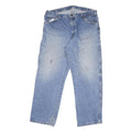 DICKIES Mens Jeans Blue Regular Straight Denim Light W38 L30 Workwear Zip