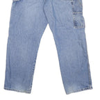 DICKIES Mens Jeans Blue Regular Straight Denim Light W38 L30 Workwear Zip