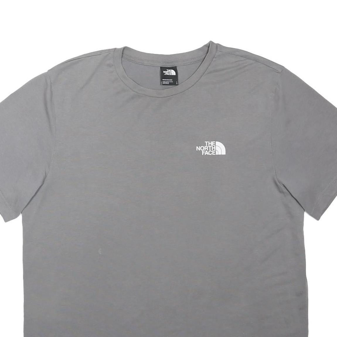 THE NORTH FACE Mens Grey Graphic T-Shirt L Short Sleeve Crew Neck Outdoor Casual