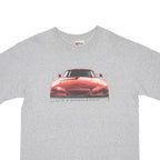 CHASE AUTHENTICS Mens Grey Dale Earnhardt Jr Racing T-Shirt L Short Sleeve Crew