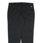 DICKIES Mens Cotton Black Regular Fit Straight Leg Trousers W38 L32 Workwear