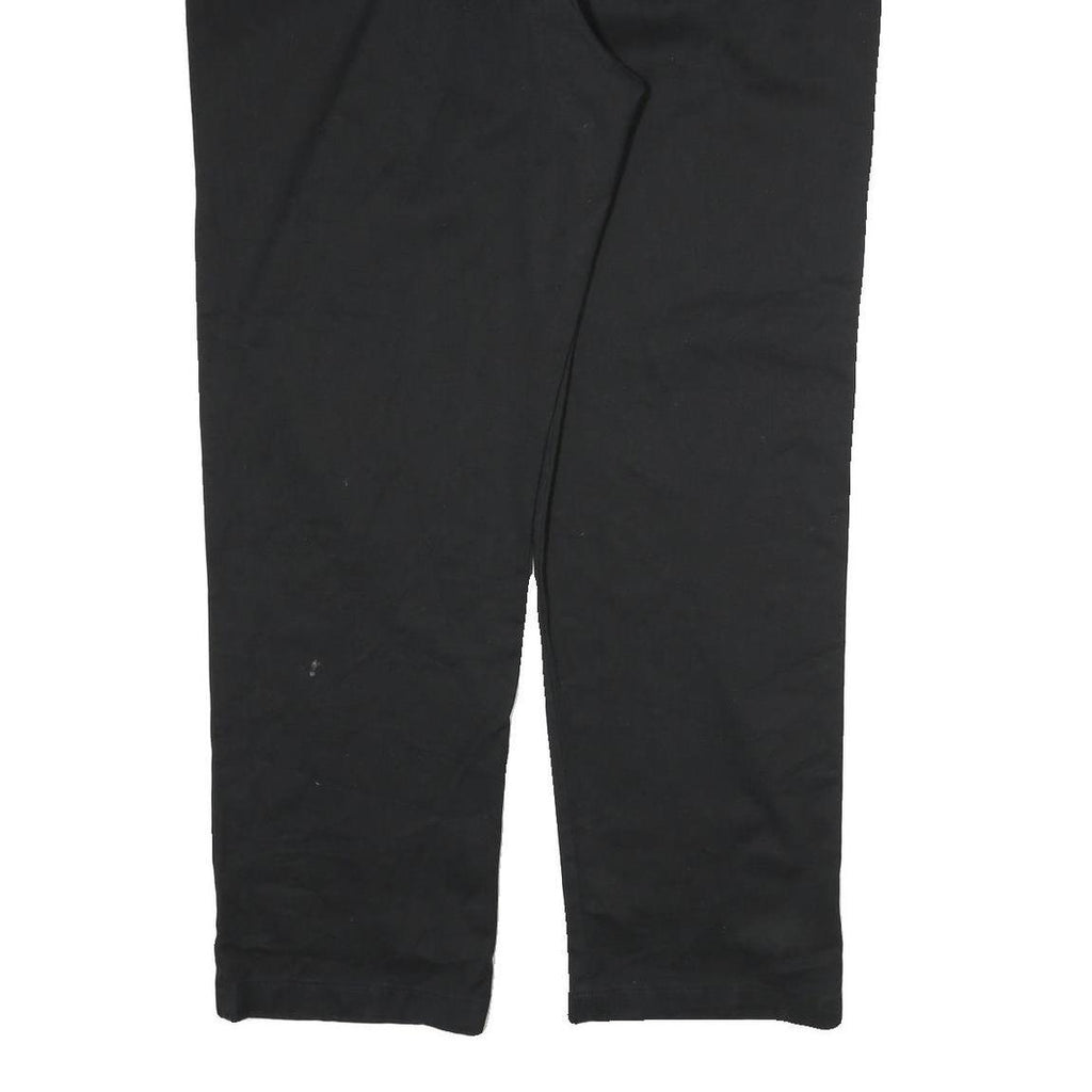 DICKIES Mens Cotton Black Regular Fit Straight Leg Trousers W38 L32 Workwear