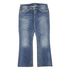 SILVER Womens Jeans Blue Regular Bootcut Denim Medium W36 L30 Embroidered