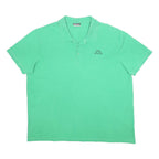 KAPPA Mens Green Short Sleeve Plain 3XL Cotton Blend Polo Shirt Classic Logo