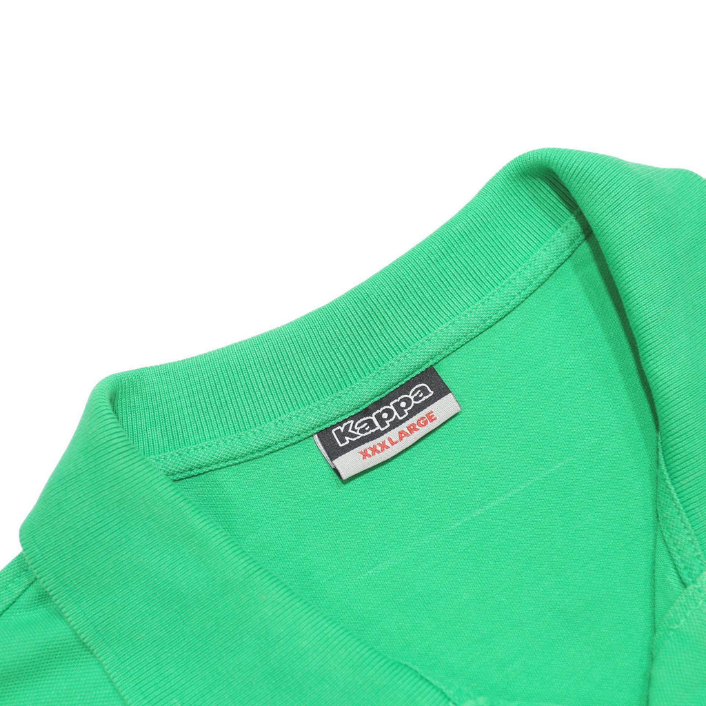 KAPPA Mens Green Short Sleeve Plain 3XL Cotton Blend Polo Shirt Classic Logo