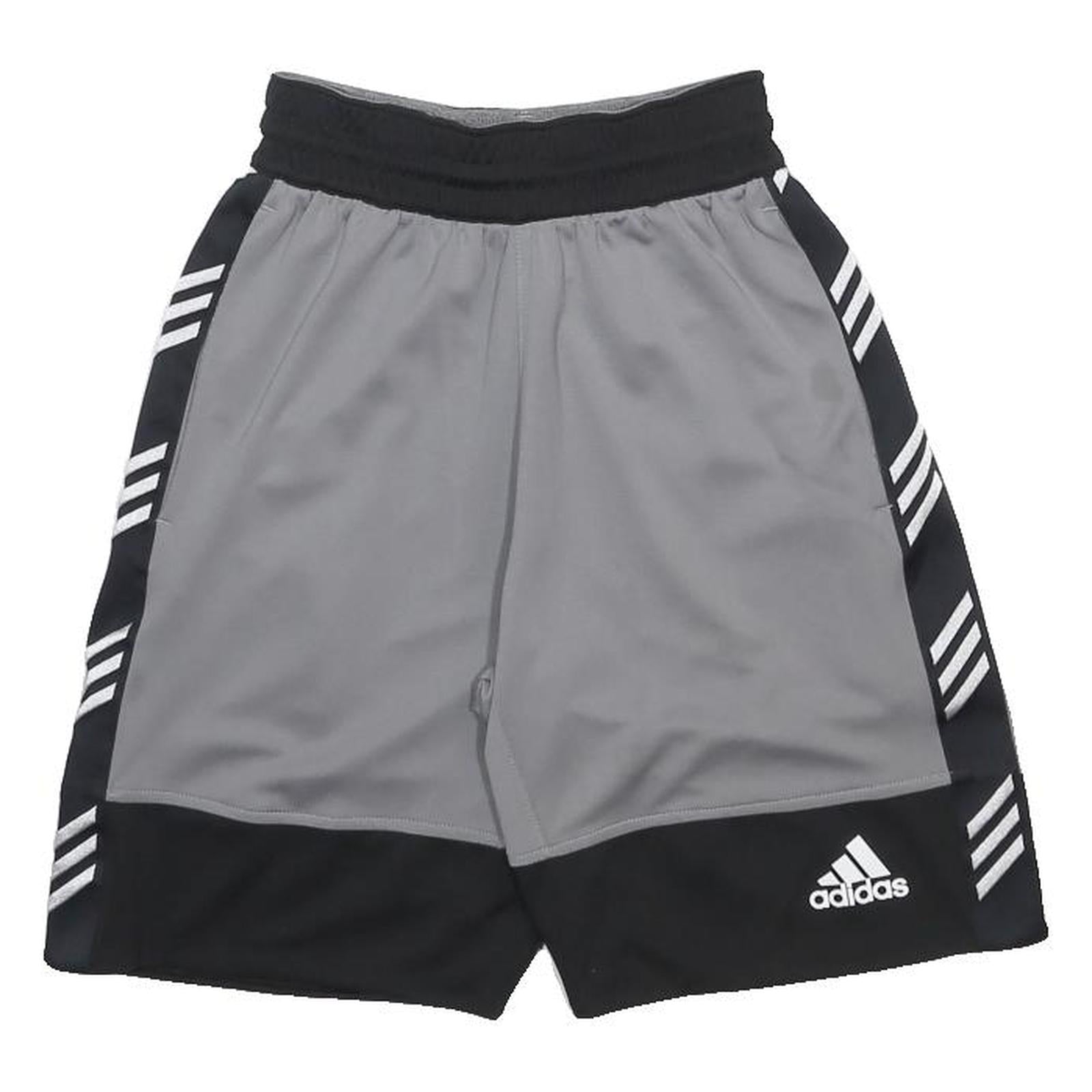 ADIDAS Mens Shorts Grey & Black Sports Casual S W22 Polyester Comfortable