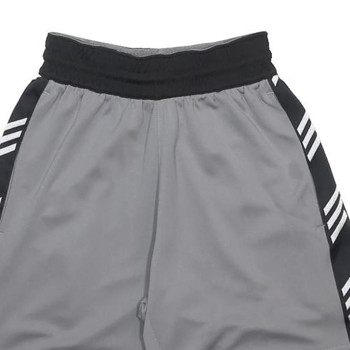 ADIDAS Mens Shorts Grey & Black Sports Casual S W22 Polyester Comfortable