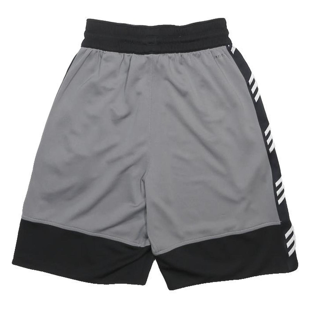 ADIDAS Mens Shorts Grey & Black Sports Casual S W22 Polyester Comfortable