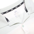 NIKE SB Mens White & Light Blue Striped Polo Shirt M Cotton Blend Casual