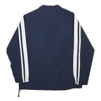 NIKE Mens Navy Blue White Track Jacket XL Polyester Zip Plain Classic Sportswear