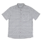 ODLO Mens Black & White Check Shirt 2XL Polyester Blend Casual Short Sleeve