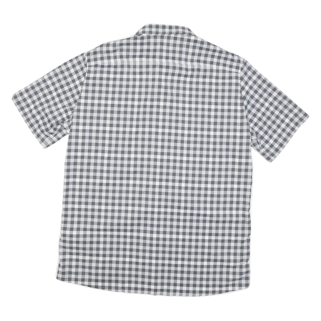 ODLO Mens Black & White Check Shirt 2XL Polyester Blend Casual Short Sleeve