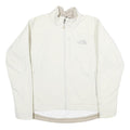 THE NORTH FACE Womens White Softshell Jacket L Polyester Blend Zip Performance