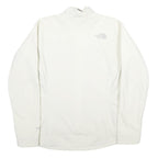 THE NORTH FACE Womens White Softshell Jacket L Polyester Blend Zip Performance